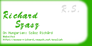 richard szasz business card